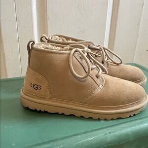 UGG Tan Lace-Up Boots